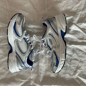 ' Silver and Blue Athletic Shoes